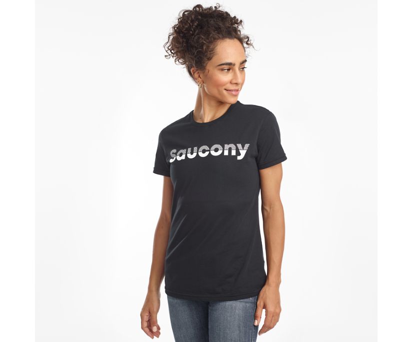 Saucony Rested Short Sleeve Women's Shirts Black | AU 289EBCX